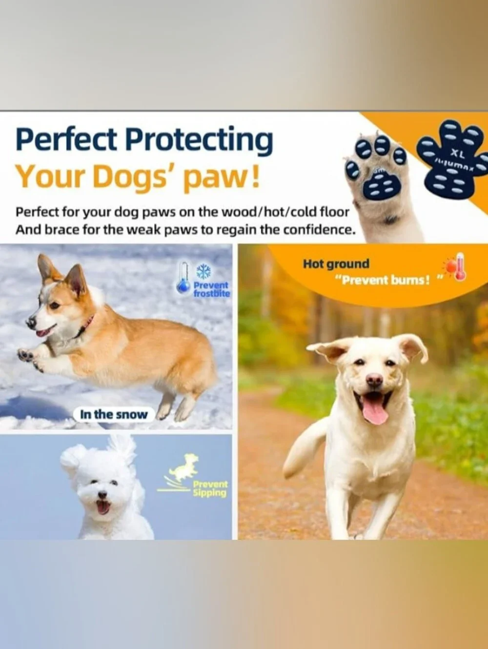 Black Dog 🐶 Anti-Slip Protection Pads Size XXL